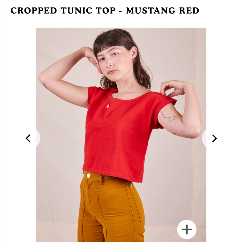 Big Bud Press Cropped Tunic Top NWOT